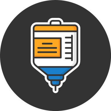 Drip simgesi, vektör basit illüstrasyon 