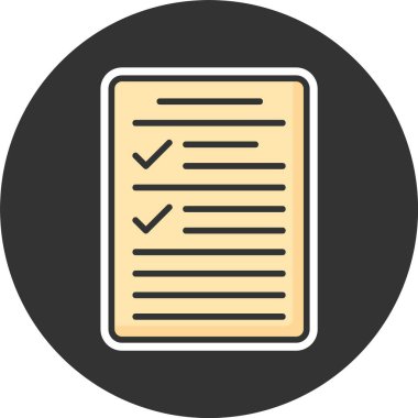 Tıbbi geçmiş simgesi, vektör basit illüstrasyon 