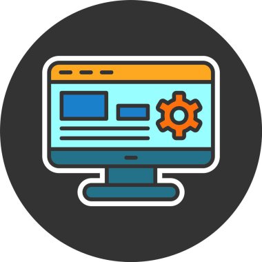 Web sitesi ayarlarını gösteren renkli bilgisayar monitörü