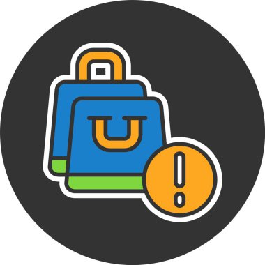 Alışveriş simgesi, vektör basit illüstrasyon 