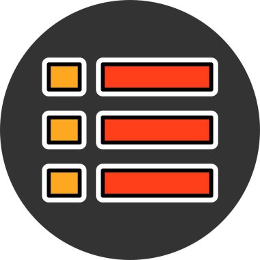 Menü simgesi, vektör basit illüstrasyon 