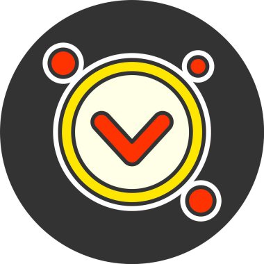 Navigasyon oku simge aşağı, vektör basit illüstrasyon 