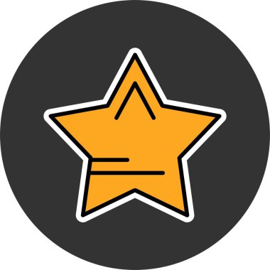 Yıldız simgesi, vektör basit illüstrasyon 