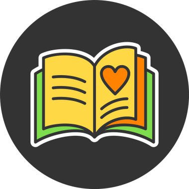 açık kağıt kitap simgesi, basit web logosu illüstrasyonu  