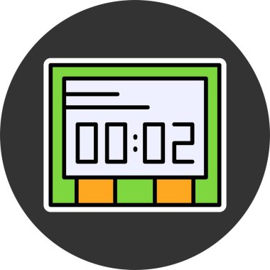 Yeşil arkaplanda dijital zamanlayıcı geri sayımı