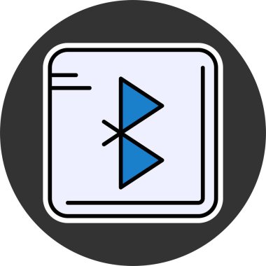 Bluetooth simgesi, vektör basit illüstrasyon 