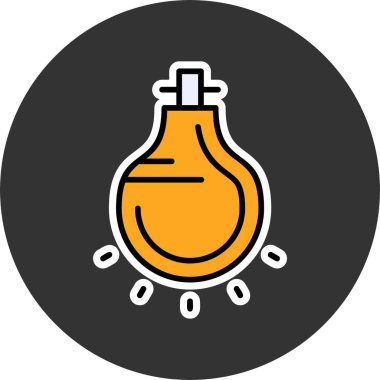 Ampul simgesi, vektör basit illüstrasyon 