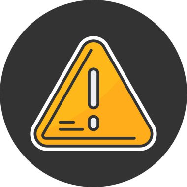 Siyah ünlem işareti içeren sarı uyarı üçgeni