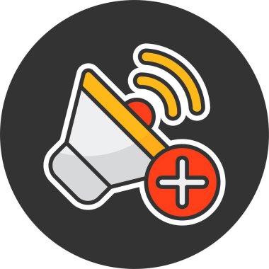 Ses hacmi hoparlör simgesi kullanılarak ekleniyor