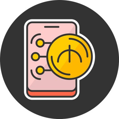 Azerbaycan Manat web simgesi vektör illüstrasyonu