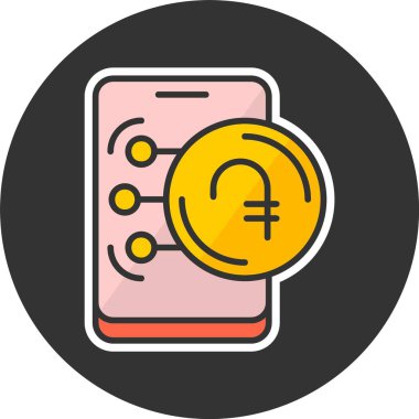 Ermeni Dram web simgesi vektör illüstrasyonu