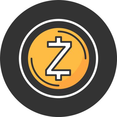 Zcash web simgesi vektör illüstrasyonu