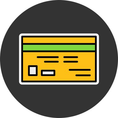 Kredi kartı web simgesi vektör illüstrasyonu