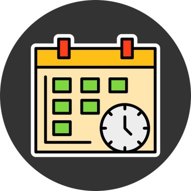 Son teslim tarihi web simgesi vektör illüstrasyonu