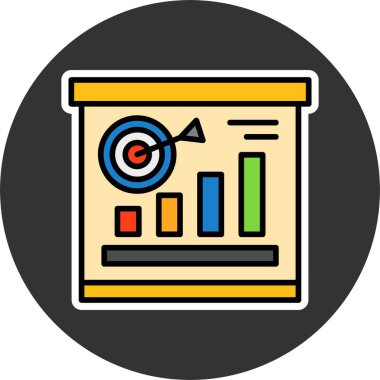 Görev Web simgesi vektör illüstrasyonu