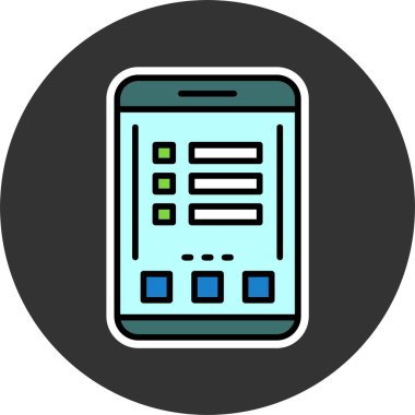 akıllı telefon simgesi, vektör illüstrasyonu basit tasarım