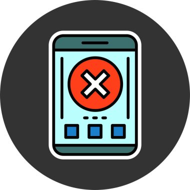 akıllı telefon simgesi, vektör illüstrasyonu basit tasarım