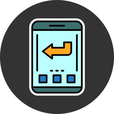 akıllı telefon simgesi, vektör illüstrasyonu basit tasarım