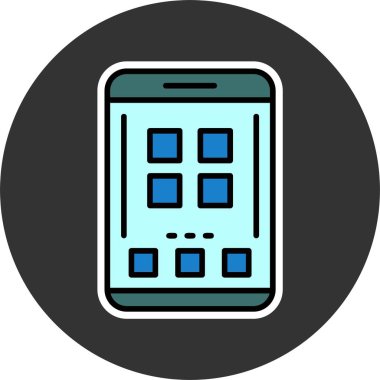 akıllı telefon simgesi, vektör illüstrasyonu basit tasarım