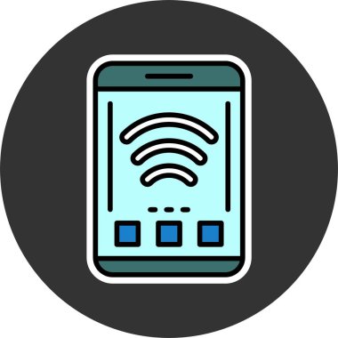 akıllı telefon simgesi, vektör illüstrasyonu basit tasarım