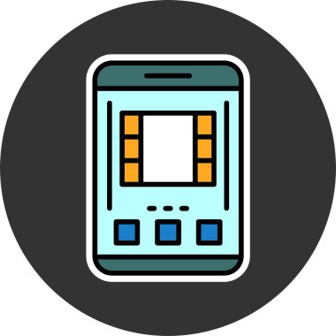 akıllı telefon simgesi, vektör illüstrasyonu basit tasarım