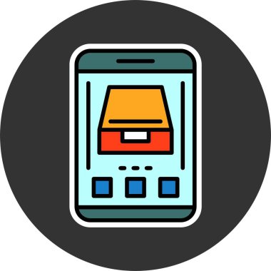 akıllı telefon simgesi, vektör illüstrasyonu basit tasarım