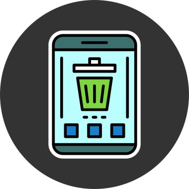 akıllı telefon simgesi, vektör illüstrasyonu basit tasarım