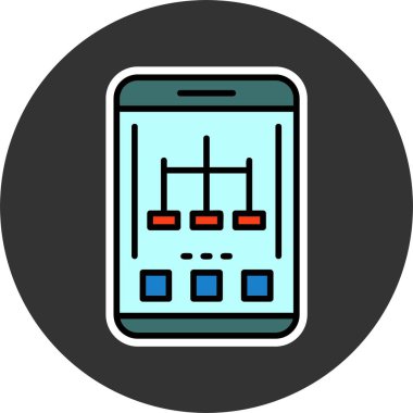 akıllı telefon simgesi, vektör illüstrasyonu basit tasarım