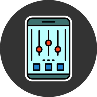 akıllı telefon simgesi, vektör illüstrasyonu basit tasarım