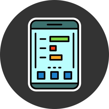 İstatistik web simgesi vektör illüstrasyonu