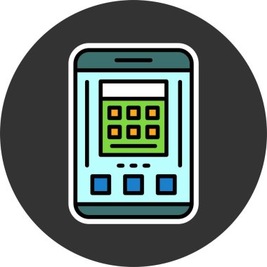 hesap makinesi web simge vektör çizim