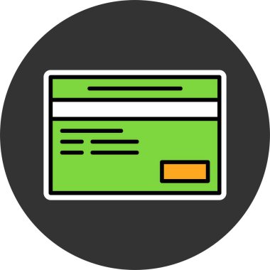 Kredi kartı web simgesi vektör illüstrasyonu