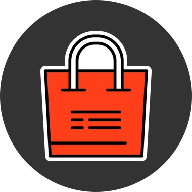  Alışveriş çantası web simgesi vektör illüstrasyonu