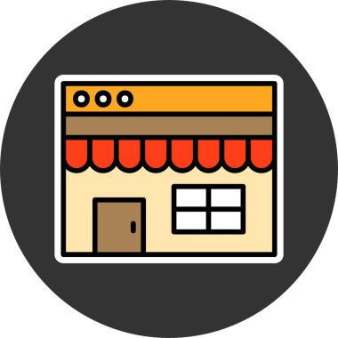 Çevrimiçi Depolama Web simgesi vektör çizimi