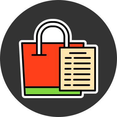 Alışveriş Listesi Web simgesi vektör çizimi