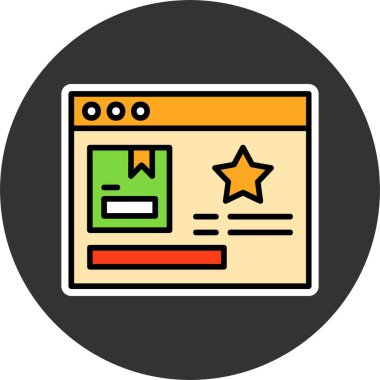 Özelleştirilmiş Ürün Web ikonu vektör illüstrasyonu