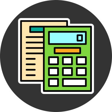 Emeklilik hesap makinesi web simgesi vektör çizimi