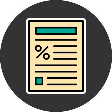  Vergi web simgesi vektör illüstrasyonu oluşturur