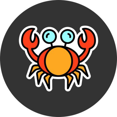 Crab web icon vector illustration