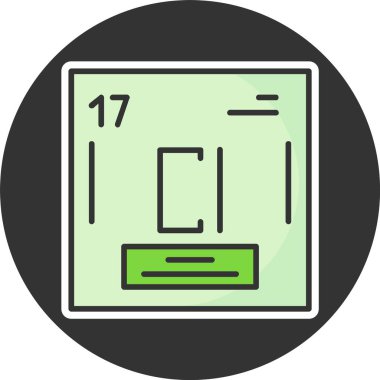 Klor ağ simgesi vektör illüstrasyonu