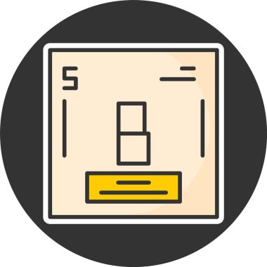 Boron web simgesi vektör illüstrasyonu