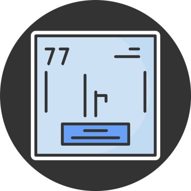 İridyum web simgesi vektör illüstrasyonu