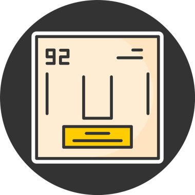 Uranyum web simgesi vektör illüstrasyonu