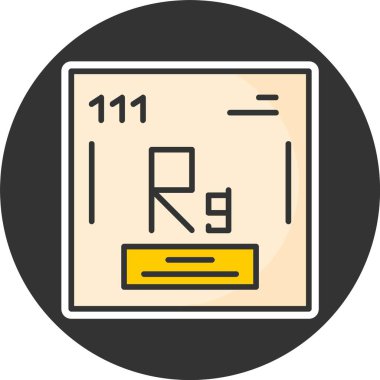 Roentgenium web simgesi vektör çizimi