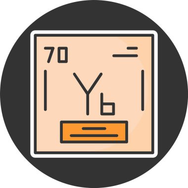 Ytterbium web simgesi vektör çizimi