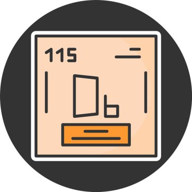 Dubnium web simgesi vektör illüstrasyonu