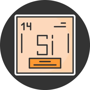 Silikon Web simgesi vektör illüstrasyonu