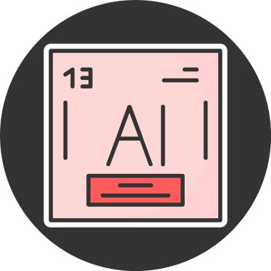Alüminyum web simgesi vektör illüstrasyonu