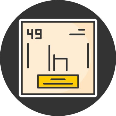 İndiyum web simgesi vektör illüstrasyonu