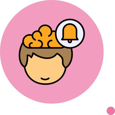 Karikatür başı beynin uyarı aldığını gösteriyor.